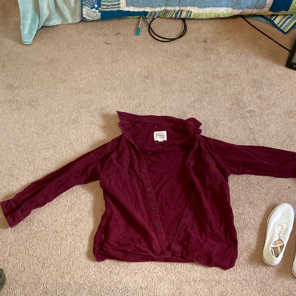 Mens red flannel/cardigan